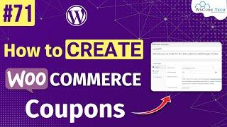 How to Create Coupon Codes in Woo-Commerce? | WooCommerce Discount Coupons