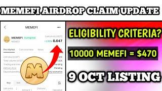 Memefi Airdrop New Update || Memefi Update Price Prediction || Memefi Airdrop Criteria