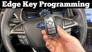 How To Program A 2017 - 2022 Ford Edge Remote Key Fob  - Add A Smart Key Programming - Sync Pair