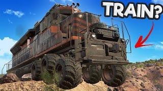 We LAUNCHED a Train Monster Truck Off a Cliff in Snowrunner Multiplayer Mods!
