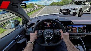 2025 Audi S3 Facelift on Autobahn! 333HP Golf R killer?!