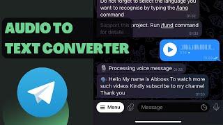 Audio To Text Converter | Telegram Bot | Tips And Tricks |