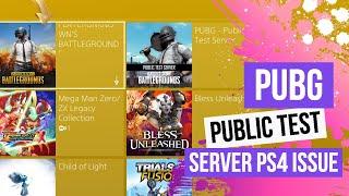 Pubg Public Test Server PS4 Issue