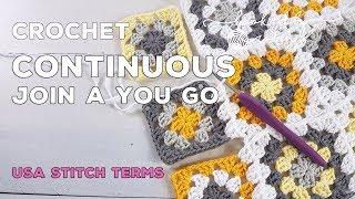 How to Crochet the Continuous Join As You Go (CJAYG) Method | Granny Square Joining | How to Join