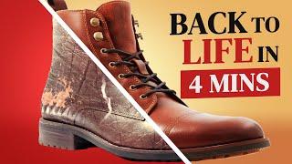 Ultimate Guide To Restoring Leather Boots // Back To Life In 4 Mins