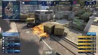 battle of titans! Spirit vs Gambit - Semi-final - IEM Katowice 2021 - map 1 - overpass