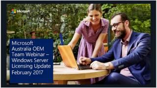 Windows Server 2016 OEM Licensing Presentation-2017 February