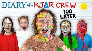 100 LAYER Punishments! Funny SIBLINGS vs PARENTS Prank War Challenge! DIARY of a KJAR Crew!