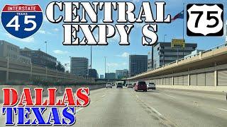 I-45 & US 75 South - The Central Expressway - Dallas - Texas - 4K Highway Drive