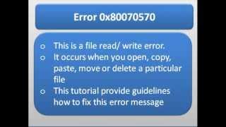 How to fix Error 0x80070570