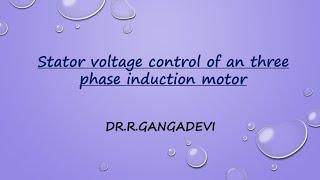 Speed control of induction motor