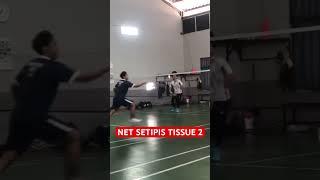 NET SETIPIS TISSUE 2!!! #trending #youtubeshorts #channel #olahraga #badminton