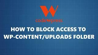 How to block access to WordPress wp-content/uploads/ folder - PDA Gold