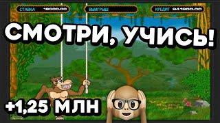 ЧЁТКО ОБЫГРАЛ слот CRAZY MONKEY! +1,25 МЛН за СТРИМ! Онлайн казино ВУЛКАН СТАРС на реальные деньги.