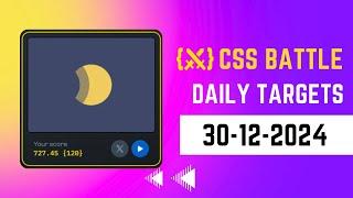 CSS Battle Daily Targets Solution | December 30, 2024 | #html #css #cssbattle