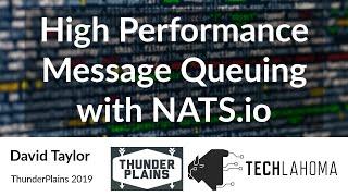 High Performance Message Queuing with NATS.io - David Taylor: ThunderPlains 2019