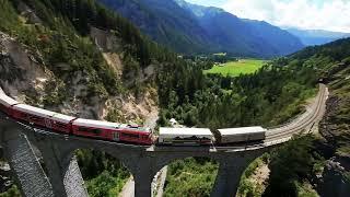 Landwasser Viaduct by Drone / Unesco World Heritage