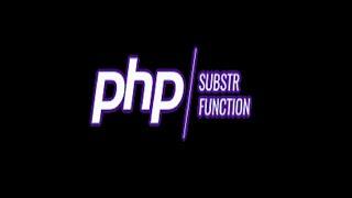 php substr function