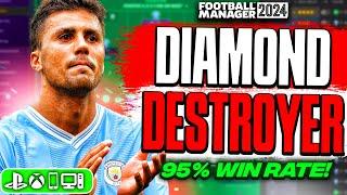 Diamond DESTROYER FM24 Tactic! (95% Win Rate!) | Best FM24 Tactics!