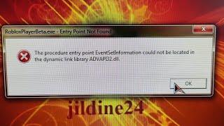 How to fix Roblox ADVAPI32.dll error on windows 7