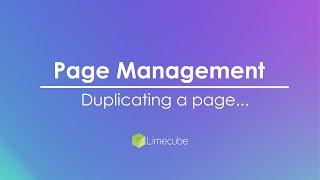 Page duplication | Limecube website builder