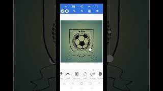 professional Football club logo design on Pixellab #pixellab #shorts #shortsfeed