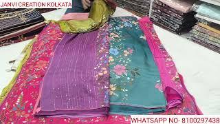 PURE HANDWORK SAREE KOLKATA SPECIAL JANVI CREATION KOLKATA