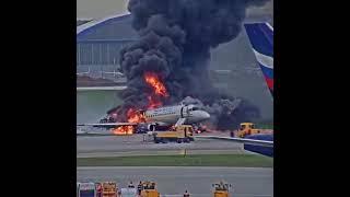 Passenger captures horrific moments of plane catching fire