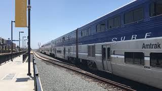 Southbound Amtrak Pacific Surfliner Train Departing Oceanside