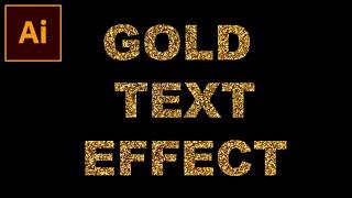 Clipping Mask - Gold Text Effect in Adobe Illustrator #shorts #short