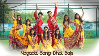 Nagada Sang Dhol Baje| Dance cover| Choreography|Garba + Dandiya| Best group dance|Easy+hard steps