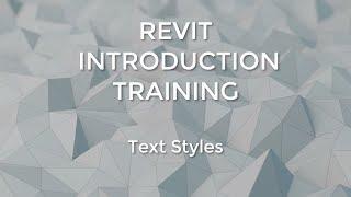 Setting Up Text Style In REVIT Project