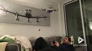 Feeding yourself drone style || Viral Video UK