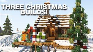 Three Minecraft Christmas Builds! | Minecraft Tips and Tricks