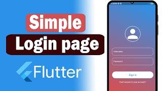 Simple Login Page Flutter UI Speed Code | 2024