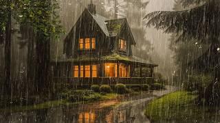 Beat Insomnia with Heavy Rain and Deep Thunder Sounds - Torrential Rain Sounds for Sleeping - ASMR