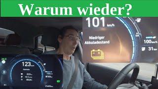 Verschätzt! Reichweite bei 120km/h auf der Autobahn mit dem Elektroauto, kalte Temperaturen!