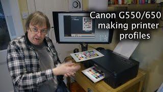 Making printer icc profiles for Canon G550/G650 with ccStudio. Printer profiles for better prints