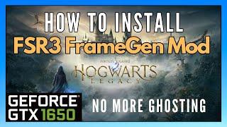 How to install FSR3 Framegen Mod into Hogwarts Legacy | Gtx 1650 Laptop #gtx1650 #fsr3