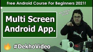 Creating a Multi Screen Android  Application | Android Tutorials in Hindi #7