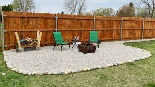 DIY Pea Gravel Patio