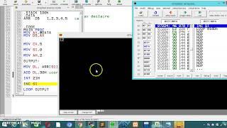 How to use Array in 8086 microprocessor complete example on emulator