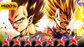 (Dragon Ball Legends) ZENKAI 7, 1400%, 14 STAR LF MAJIN VEGETA! THE ULTIMATE GOKU SLAYER!