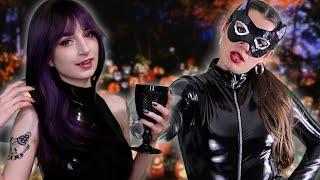 ASMR | Hypnotic Vampire & Catwoman  Halloween Party Roleplay w/@robynasmrleather