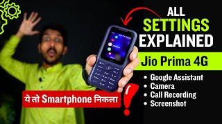 Jio Phone Prima 4G - All Settings Explained - Video Calls, Call Recording, Google Assistant!! 