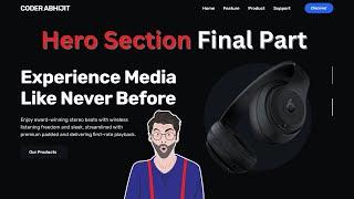 Hero Section using HTML, CSS & JavaScript Final Part | Coder Abhijit