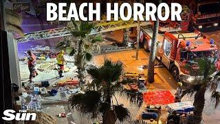 Four dead & 16 injured as rooftop beach club bar in Majorca collapses just days after revamp