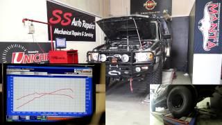 Toyota 70 series V8 chipped dyno, 3' exhaust, unichip