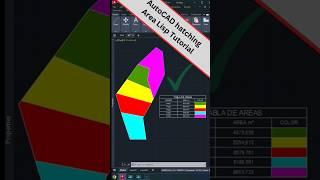 CAD Lisp Tutorial - Hatching Area table with colors presentations #LISP #autocad #viral