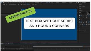 Text Box Without Script| Rounded Corners | Aftereffects | Tutorials |